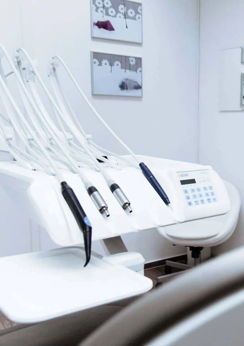 dentist in Forney's dental chair and dental equipment